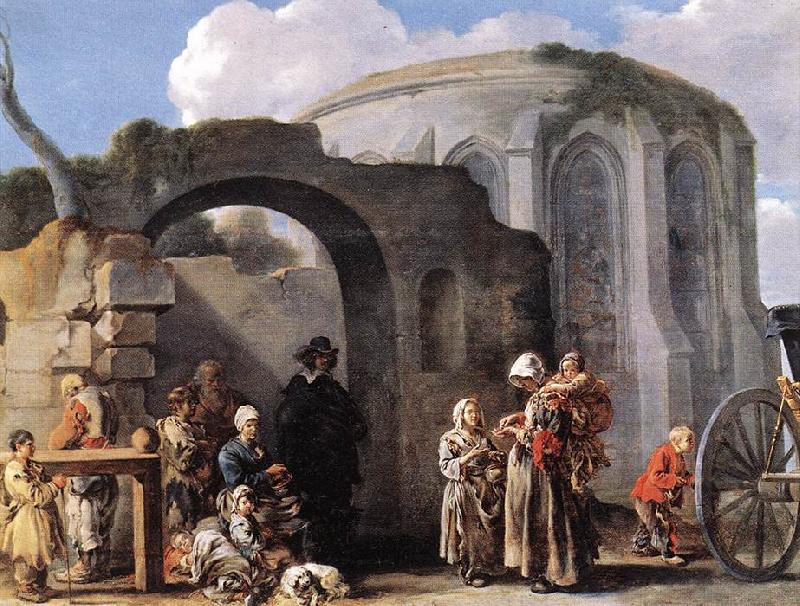 Bourdon, Sebastien The Beggars oil painting picture